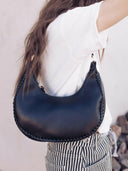 Aria Whipstitch Crescent Shoulder Bag-handbags-Krush Kandy, Women's Online Fashion Boutique Located in Phoenix, Arizona (Scottsdale Area)