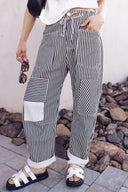 Easy Days Patchwork Railroad Striped Pants-Pants-Rae Collective, Women's Online Fashion Boutique Located in Phoenix, Arizona (Scottsdale Area)