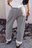 Easy Days Patchwork Railroad Striped Pants-Pants-Krush Kandy, Women's Online Fashion Boutique Located in Phoenix, Arizona (Scottsdale Area)