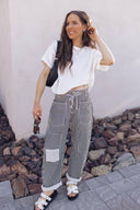 Easy Days Patchwork Railroad Striped Pants-Pants-Rae Collective, Women's Online Fashion Boutique Located in Phoenix, Arizona (Scottsdale Area)