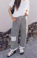 Easy Days Patchwork Railroad Striped Pants-Pants-Krush Kandy, Women's Online Fashion Boutique Located in Phoenix, Arizona (Scottsdale Area)