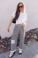 Easy Days Patchwork Railroad Striped Pants-Pants-Krush Kandy, Women's Online Fashion Boutique Located in Phoenix, Arizona (Scottsdale Area)