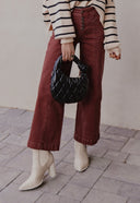 MICA Burnt Brick Red Wide Leg Denim Jeans-Jeans-Rae Collective, Women's Online Fashion Boutique Located in Phoenix, Arizona (Scottsdale Area)