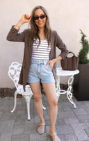 RISEN Full Size High Rise Belted Roll Up Shorts Plus Size-Denim-Krush Kandy, Women's Online Fashion Boutique Located in Phoenix, Arizona (Scottsdale Area)