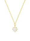 Opal & Crystal Sun Geometric Dainty Necklace-Necklaces-Krush Kandy, Women's Online Fashion Boutique Located in Phoenix, Arizona (Scottsdale Area)