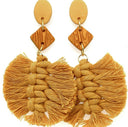 Boho Vibes Clay Macrame Earrings-Earrings-Rae Collective, Women's Online Fashion Boutique Located in Phoenix, Arizona (Scottsdale Area)