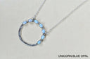 Luna's Crescent Gemstone Necklace-Pendant Necklaces-Krush Kandy, Women's Online Fashion Boutique Located in Phoenix, Arizona (Scottsdale Area)