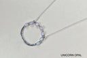 Luna's Crescent Gemstone Necklace-Pendant Necklaces-Rae Collective, Women's Online Fashion Boutique Located in Phoenix, Arizona (Scottsdale Area)