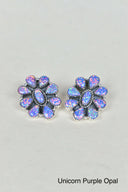 Stone Blossom Sterling Silver Earrings-Stud Earrings-Rae Collective, Women's Online Fashion Boutique Located in Phoenix, Arizona (Scottsdale Area)