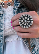 Crystal Cluster Sterling Silver Ring-Krush Kandy, Women's Online Fashion Boutique Located in Phoenix, Arizona (Scottsdale Area)