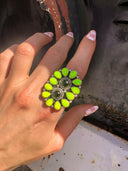 Krush Original Nighttime Neon Opal & Black Onyx Rings-Krush Kandy, Women's Online Fashion Boutique Located in Phoenix, Arizona (Scottsdale Area)