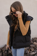 Chic Luxe Hooded Puffer Vest-Vests-Rae Collective, Women's Online Fashion Boutique Located in Phoenix, Arizona (Scottsdale Area)