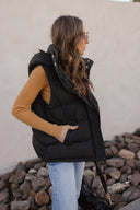 Chic Luxe Hooded Puffer Vest-Vests-Rae Collective, Women's Online Fashion Boutique Located in Phoenix, Arizona (Scottsdale Area)