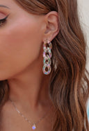 Enjoy It Rainbow Acrylic Chain Link Earrings-Drop Earrings-Rae Collective, Women's Online Fashion Boutique Located in Phoenix, Arizona (Scottsdale Area)