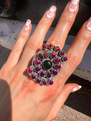 Pomegranate Burst Sterling Silver Ring-Ring-Rae Collective, Women's Online Fashion Boutique Located in Phoenix, Arizona (Scottsdale Area)
