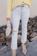 Kancan Cloudline Distressed Slim Flare Jeans-Jeans-Krush Kandy, Women's Online Fashion Boutique Located in Phoenix, Arizona (Scottsdale Area)