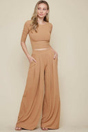 Drive You Mad Ribbed Wide Leg Pants | 6 Colors-Pants-Krush Kandy, Women's Online Fashion Boutique Located in Phoenix, Arizona (Scottsdale Area)