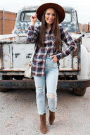 Cool As Ice Long Sleeve Plaid Top | S-2X, 3 Colors!-Long Sleeve Tops-Rae Collective, Women's Online Fashion Boutique Located in Phoenix, Arizona (Scottsdale Area)